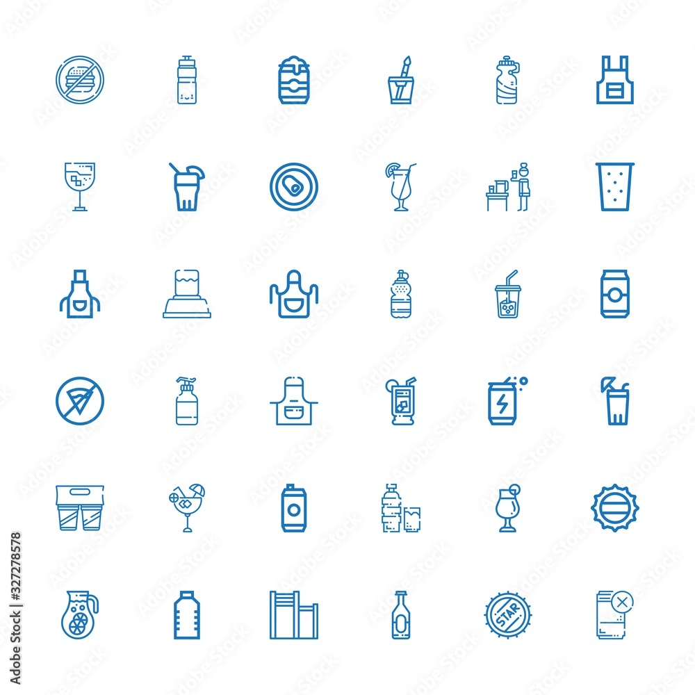Editable 36 soda icons for web and mobile Editable 36 soda icons for web and mobile