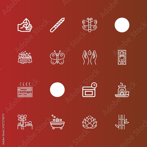 Editable 16 spa icons for web and mobile
