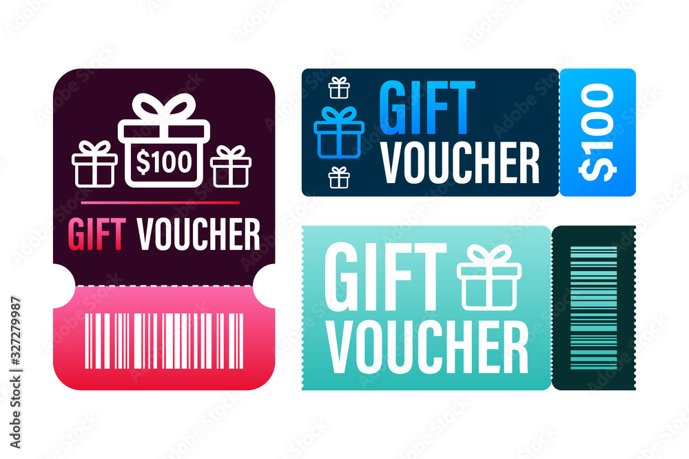 Promo code. Vector Gift Voucher with Coupon Code. Premium eGift Card  Background for E-commerce, Online Shopping. Marketing. Vector stock  illustration. Stock Vector   Adobe Stock