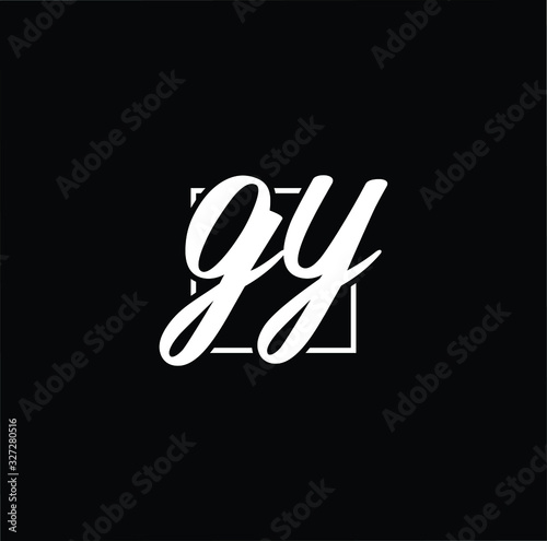 Initial based modern and minimal Logo. GY YG letter trendy fonts monogram icon symbol. Universal professional elegant luxury alphabet vector design