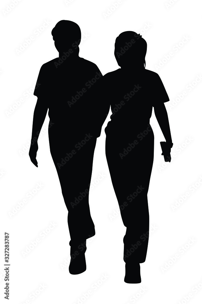 Silhouette of people vector