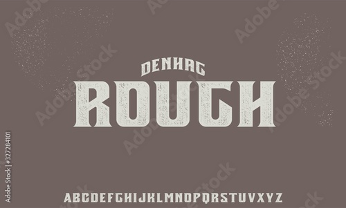 denhag font vintage retro bold typeset rough version