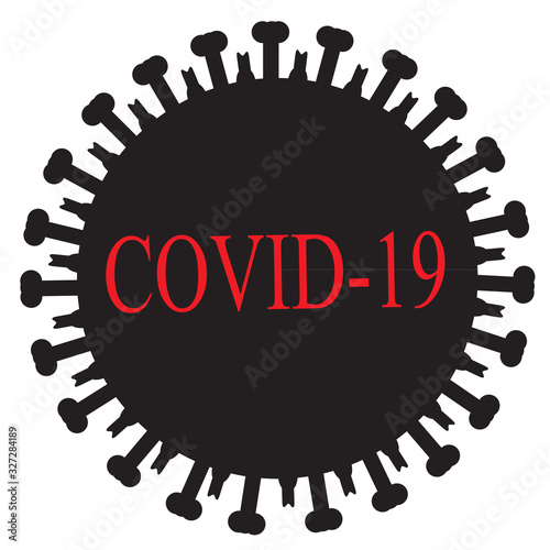 Coronavirus virus infection vector illustration isolated on white background