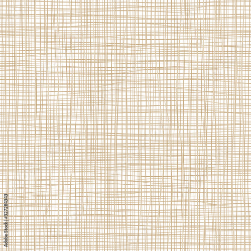 Seamless pattern, texture of burlap, canvas. Brown vector background.