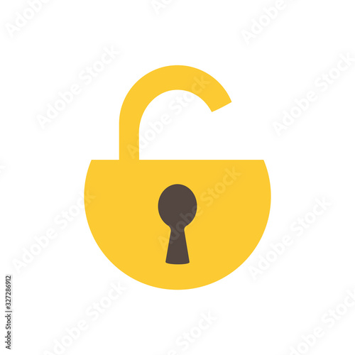 Isolated padlock flat style icon vector design