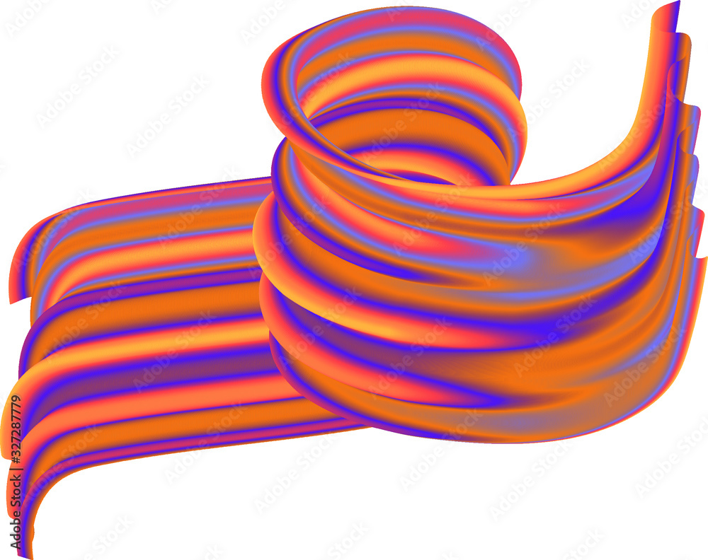 Twisted colored line, logo, illustration.