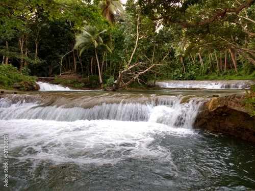 Big water waterfall on roadside at Naone, Maewo Is. Vanuatu
