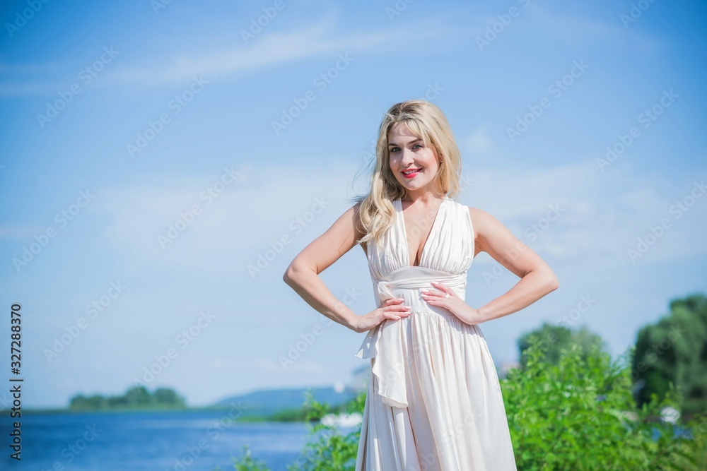 Travelling time. Cute european or american woman at vacation, stylish person Travelling time. Cute european or american woman at vacation, stylish person
