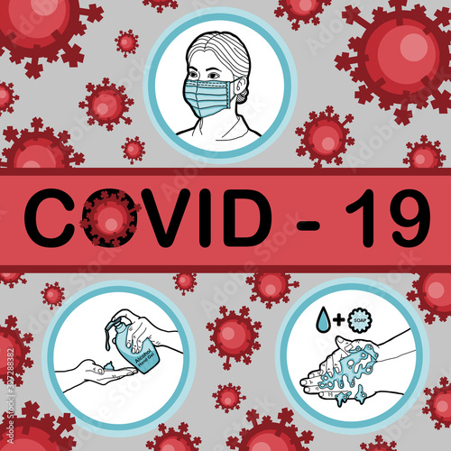 Virus, Covid-19, Coronavirus, Protecting virus vector 