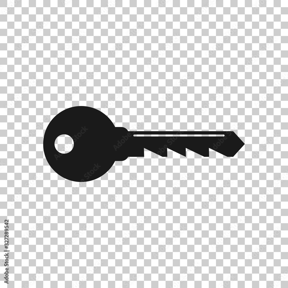 Key icon in flat style. Password vector illustration on white isolated background. Access business concept. Key icon in flat style. Password vector illustration on white isolated background. Access business concept.
