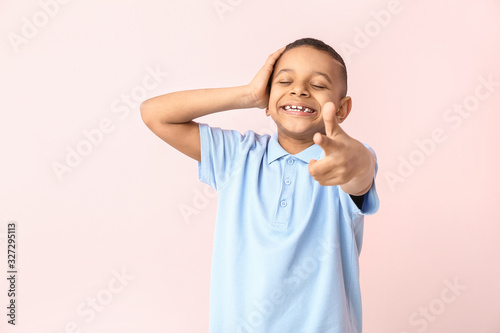 Happy African-American boy ...