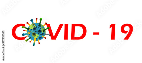 Covid 19 Coronavirus vector icon sign banner on world map. Stop Novel Coronavirus outbreak covid-19, 2019-nCoV symptoms in Wuhan China.vector illustration.