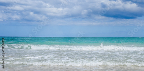 Summer background  sea with waves