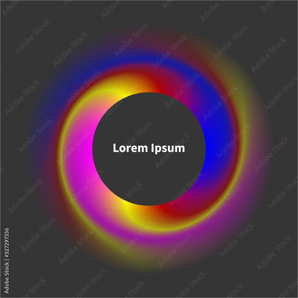 Round glowing vector frame Round glowing vector frame