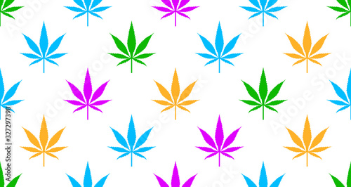 white background with cannabis
