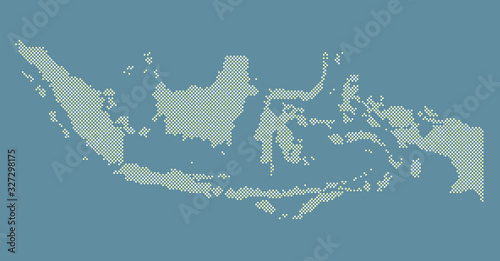 Creative vector Indonesia country map made of dots