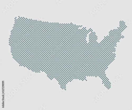 USA country map America with creative dots vector