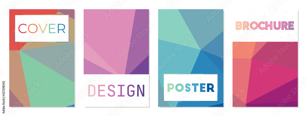 Report cover design. Can be used as cover, banner, flyer, poster, business card, brochure. Charming geometric background collection. Creative vector illustration.