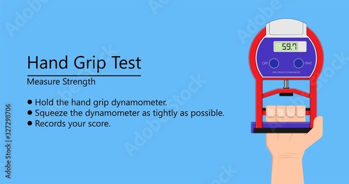 Handgrip Muscle Strength Scale Dynamometer Testing measure therapist grading diagnostic range of motion bone mineral density osteoporosis athletic checkup health muscular power