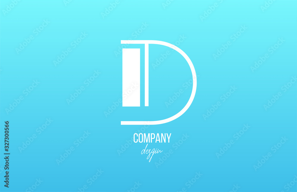 blue white D alphabet letter logo icon with line design for business and company blue white D alphabet letter logo icon with line design for business and company