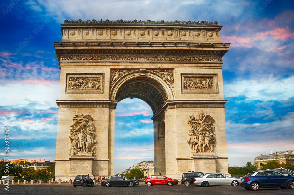 PARIS, FRANCE - September 13, 2016: The Champs-Elysees. PARIS, FRANCE - September 13, 2016: The Champs-Elysees.