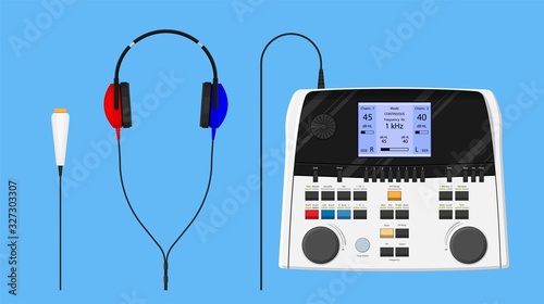 Audiologist audiometry hearing test screening photo