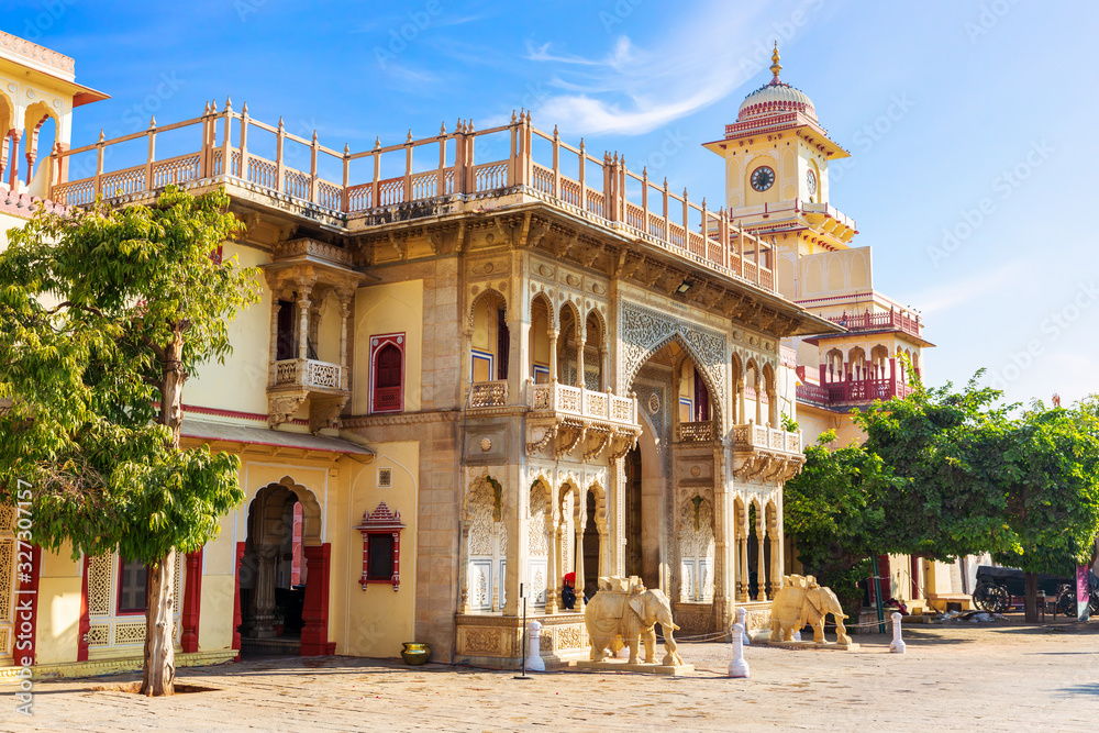 Fototapeta premium Mubarak Mahal City Palace, Jaipur, Rajasthan, India