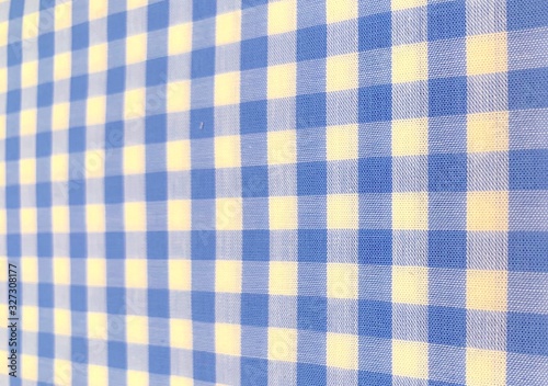 かわいい 青色 背景 素材 布 チェック