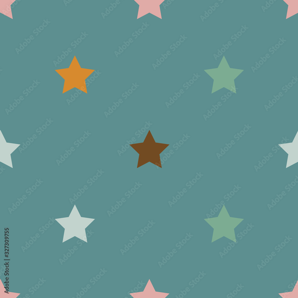Vector seamless pattern with stars. Blue background Vector seamless pattern with stars. Blue background