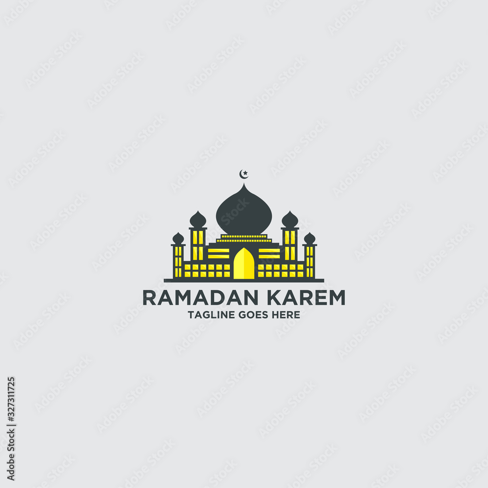 Ramadan logo design template - vector