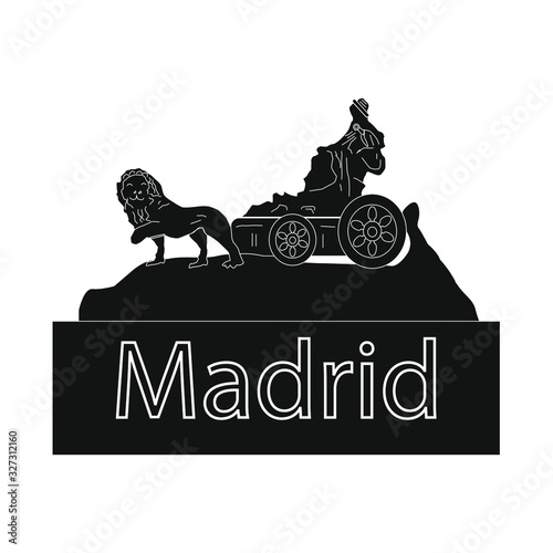 Madrid city monument Cibeles fountain