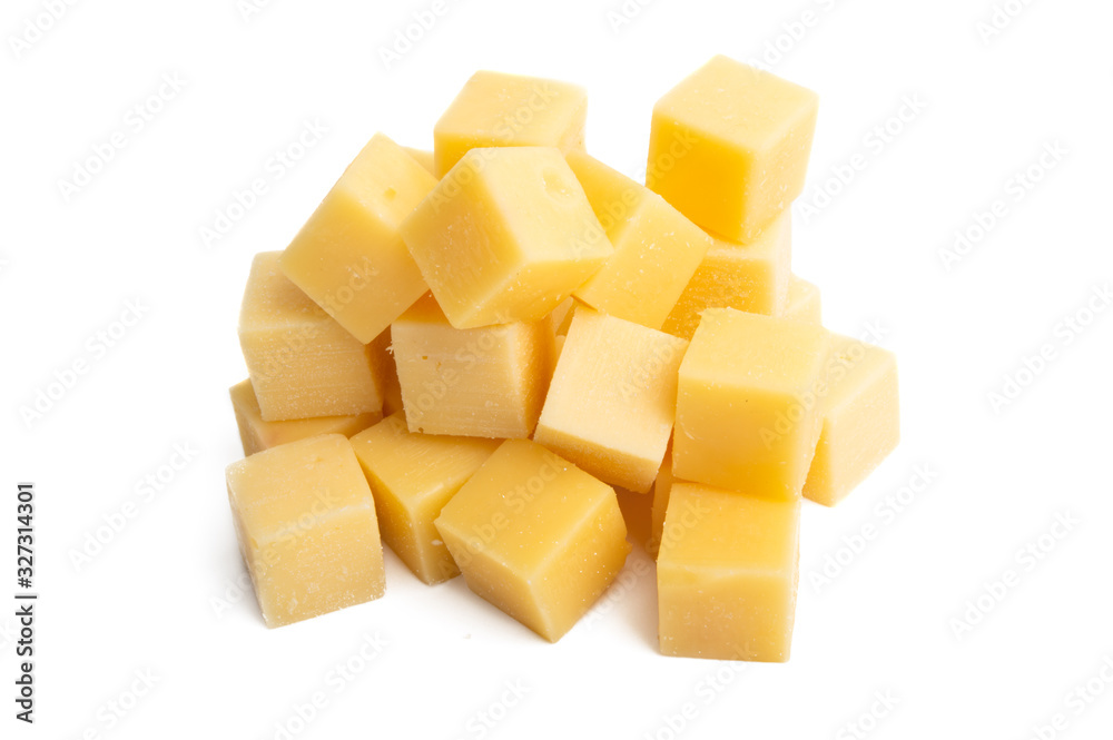 cheese cubes isolated cheese cubes isolated