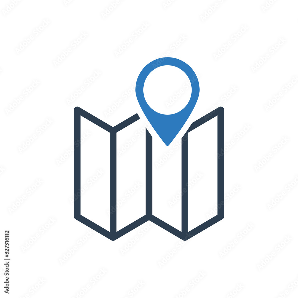 Direction Map Icon Direction Map Icon