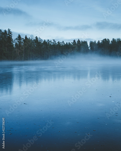 Fototapeta Naklejka Na Ścianę i Meble -  lake in the fog