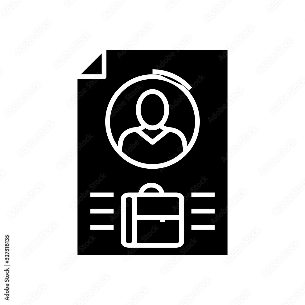 Documents list black icon, concept illustration, vector flat symbol, glyph sign. Documents list black icon, concept illustration, vector flat symbol, glyph sign.