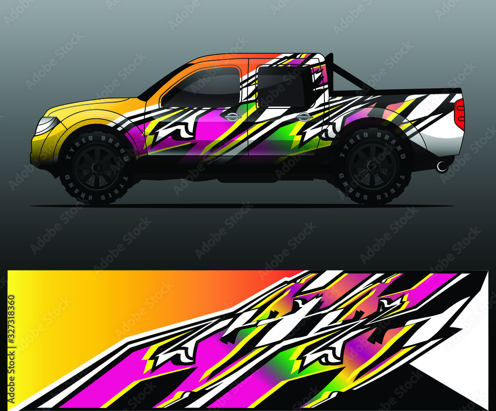 truck decal graphic wrap vector, abstract background truck decal graphic wrap vector, abstract background