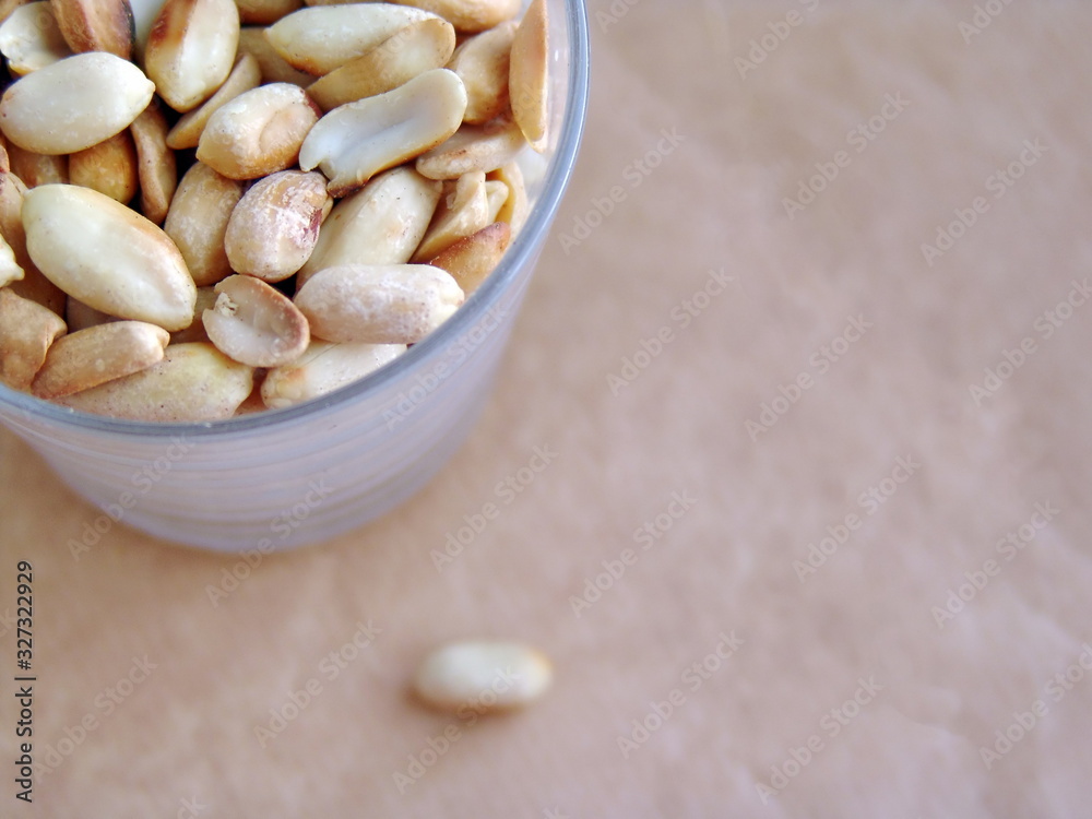peanuts peeled in a glass peanuts peeled in a glass