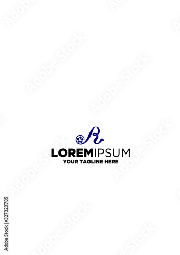 Letter R Roll Film Logo