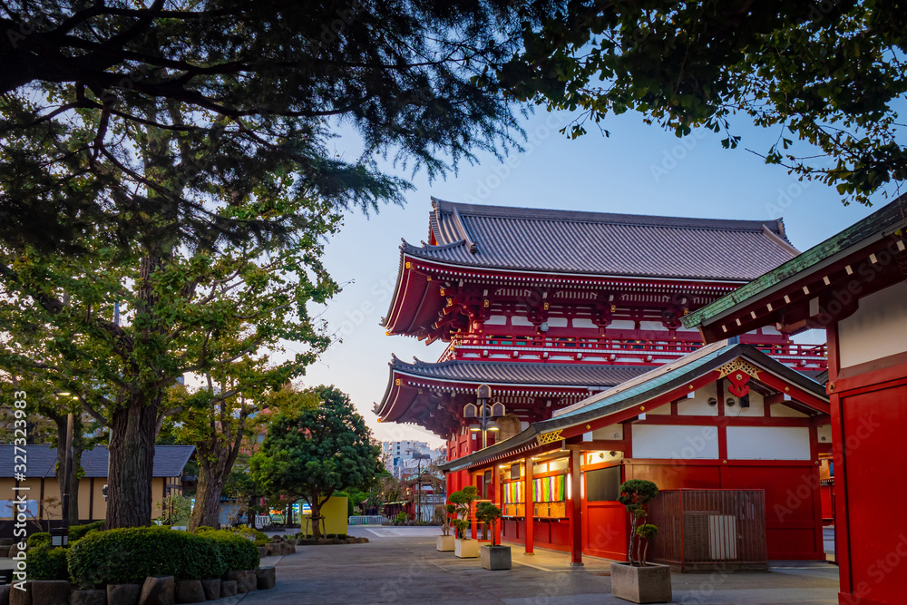 Japan. SensoJI temple. Buddhist temple in Tokyo. Asakusa temple in