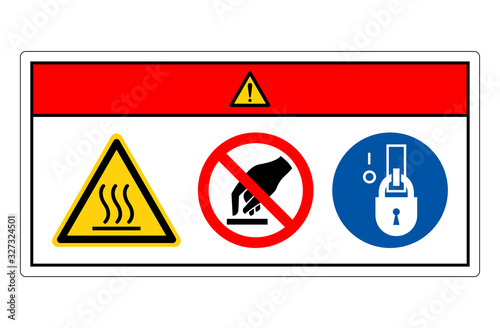 Danger Hot Surface Symbol Sign, Vector Illustration, Isolate On White Background Label. EPS10