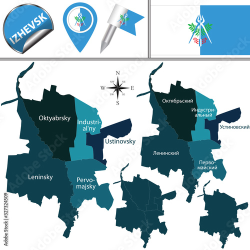 Map of Izhevsk, Russia photo