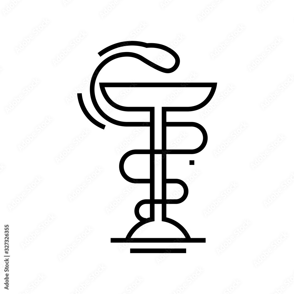 Medicineic line icon, concept sign, outline vector illustration, linear symbol. Medicineic line icon, concept sign, outline vector illustration, linear symbol.