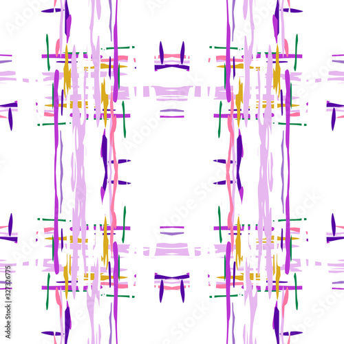 Ikat, Tie Dye. Batik, Hand Drawn Seamless 