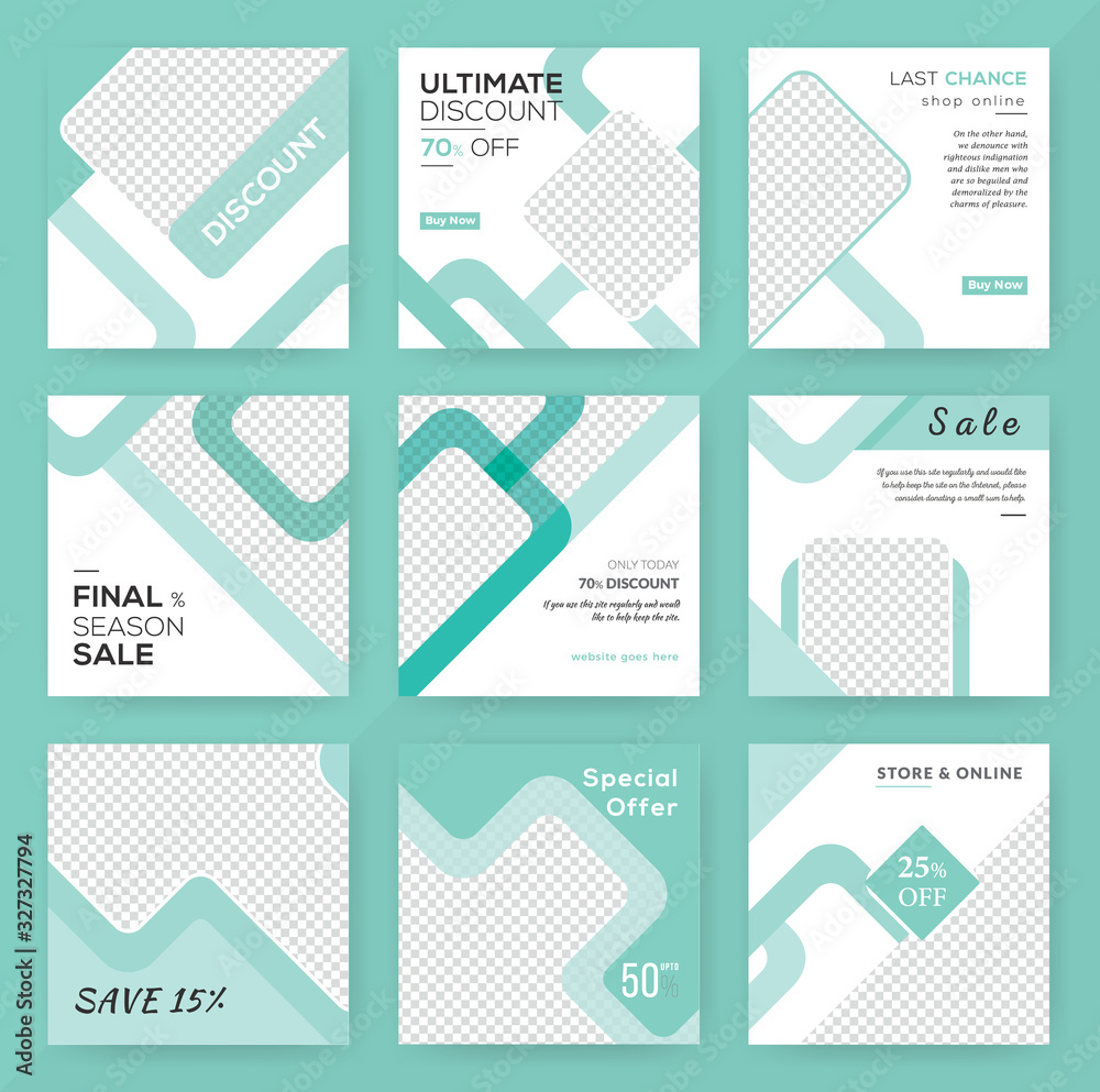 Social Media Post Set Template Design. Social Media banner Template. Anyone can use This Easily. Promotional square web banner for social media. Elegant sale and discount promo. Vector Social Media Post Set Template Design. Social Media banner Template. Anyone can use This Easily. Promotional square web banner for social media. Elegant sale and discount promo. Vector