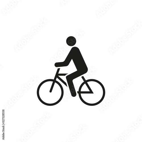 Bicycle rider icon. Cyclist icon. Vector. Isolated.