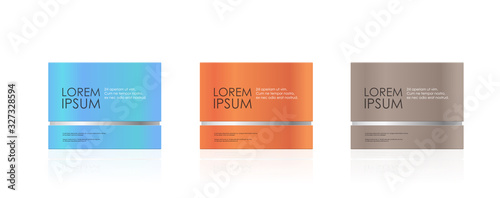 set colorful jars for cosmetic cream realistic packages collection beauty spa products natural cosmetology skincare packaging branding skin treatment concept horizontal vector illustration