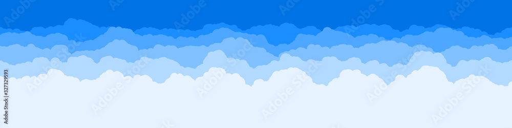 Abstract Color Clouds Sky Generative Art background illustration