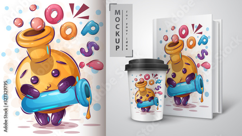 Cute tube poster and merchandising