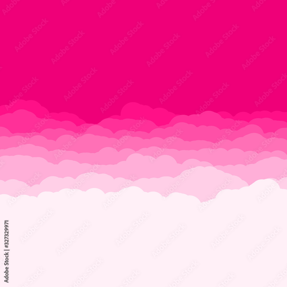 Abstract Color Clouds Sky Generative Art background illustration