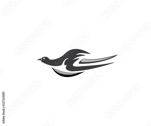 Simple design of vector bird logo